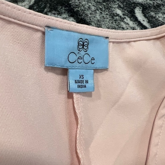 CECE blush fitted ruched in the middle blouse with oversized long sleeves - Picture 14 of 14